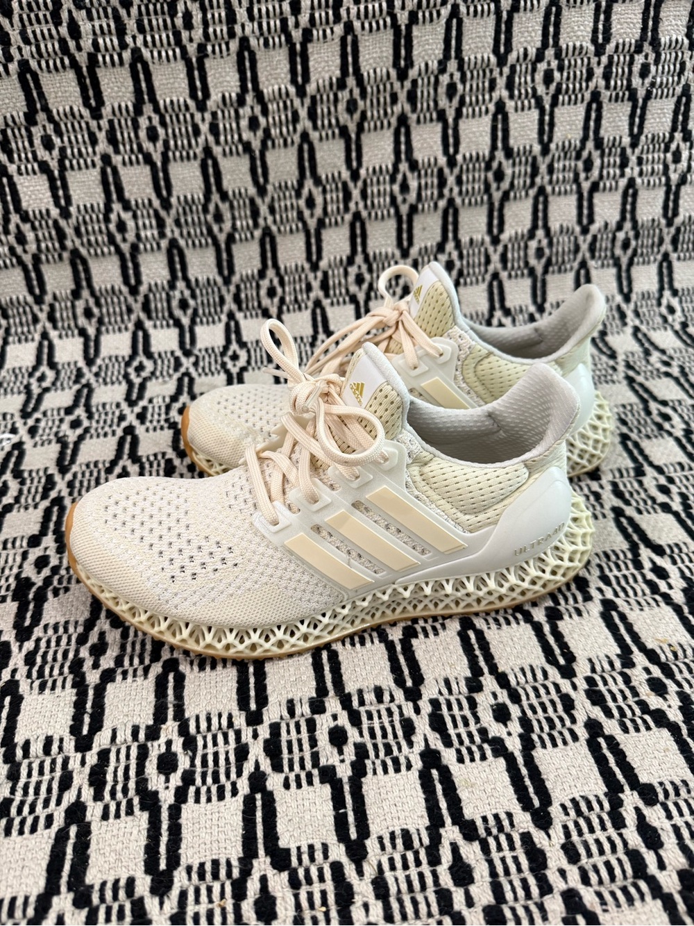 adidas Women’s Cream/Off-White Ultra4D Running Shoes